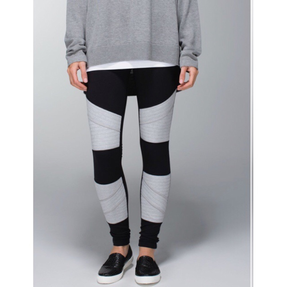 lululemon athletica Black and Gray Leggings
